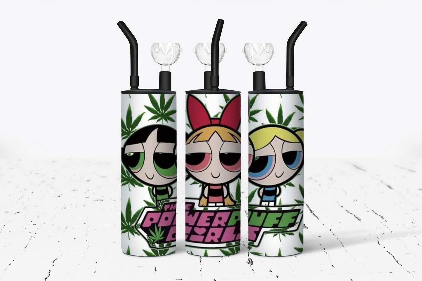 Custom 20 oz bowl tumbler for Hot and Cold Drinks, Adult Beverage Power puff Girls