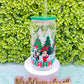 Custom Character 16 oz Glass Can Cup personalized christmas. christmas tumbler perfect gift , stuffer for adults and kids