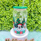 Custom Character 16 oz Glass Can Cup personalized christmas. christmas tumbler perfect gift , stuffer for adults and kids