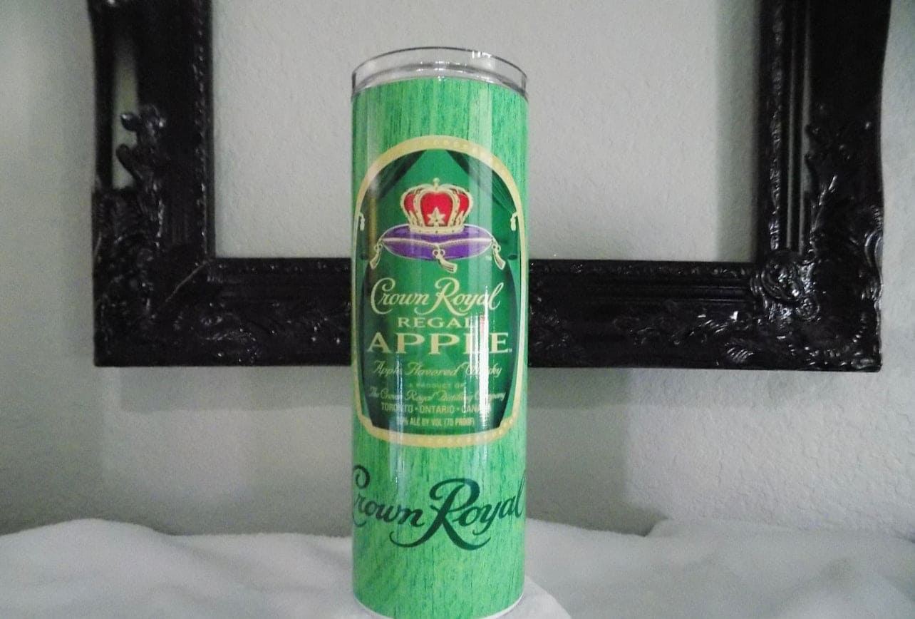 Crown Royal 20 oz straight skinny tumbler. For Hot and Cold drinks