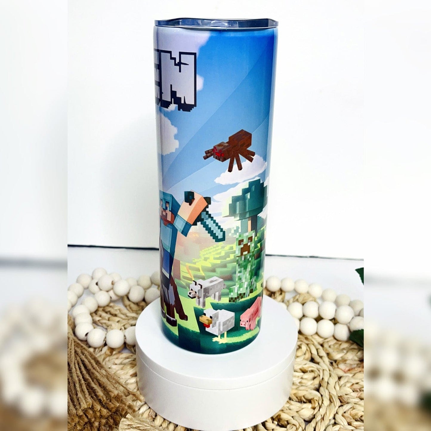 Personalized custom Roblox 20 oz skinny straight double wall Tumbler