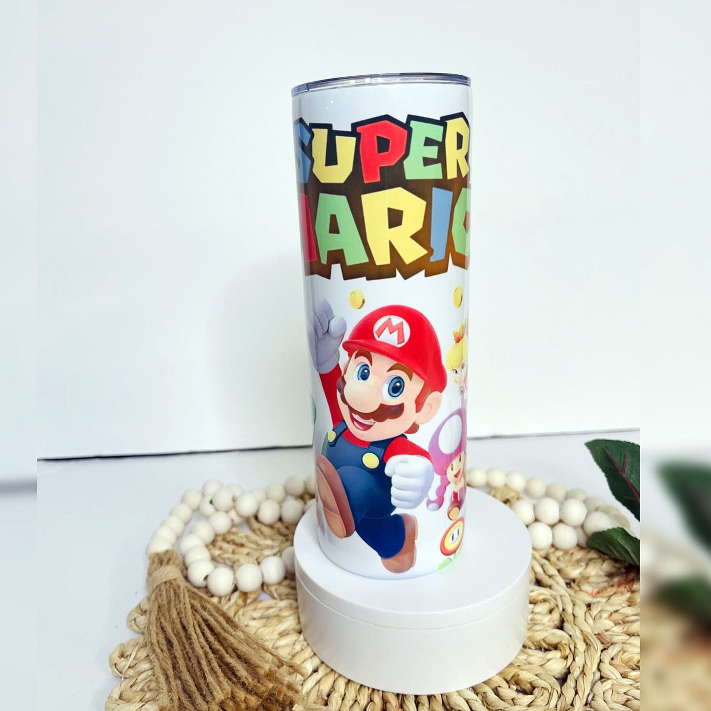 Super Mario 20 oz Straight Skinny Tumbler for Cold and Hot drinks