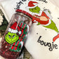 Snow Globe Glass Can Grinch Cup, perfect Christmas Holiday Gift