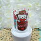 Custom Benito hello kitty 16 oz clear glass tumbler with bamboo lid