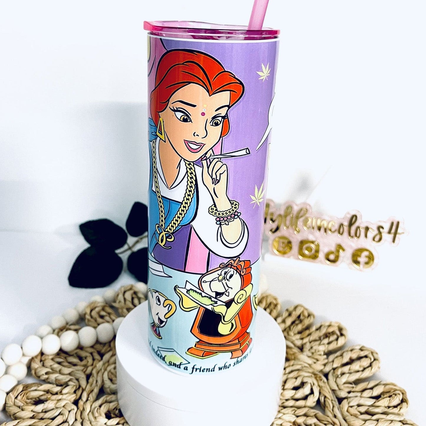 Cartoon Tumbler 20 oz H-OO- kah tumbler and cup. can be multi-multi-purposly used.