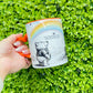 12 oz Custom cup Winnie the pooh png sublimation black and white colorful design  personalized Mugs with orange heart handle and orange interior