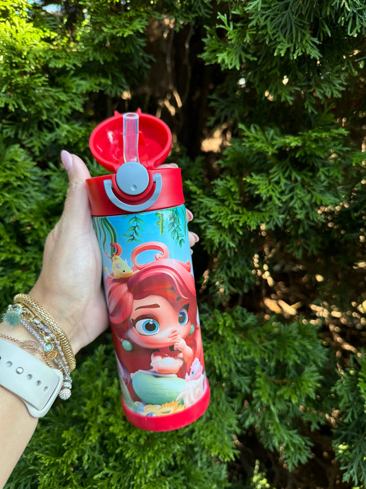 Custom  Kids Water Bottle. Can be personalized straight bottle tumbler perfect for back to school