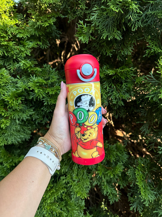 Custom  Kids Water Bottle. Can be personalized straight bottle tumbler perfect for back to school