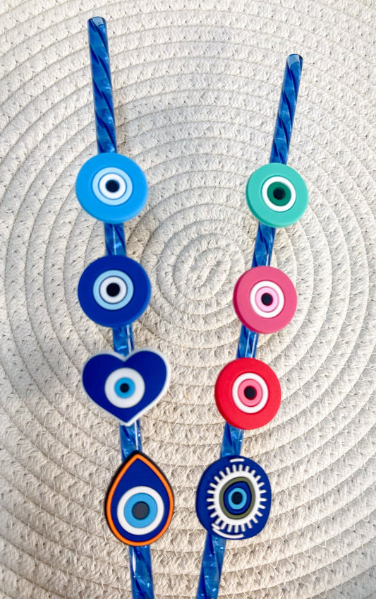 Evil Eye Straw Toppers