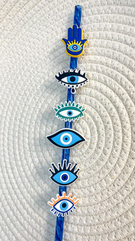 Evil Eye Straw Toppers