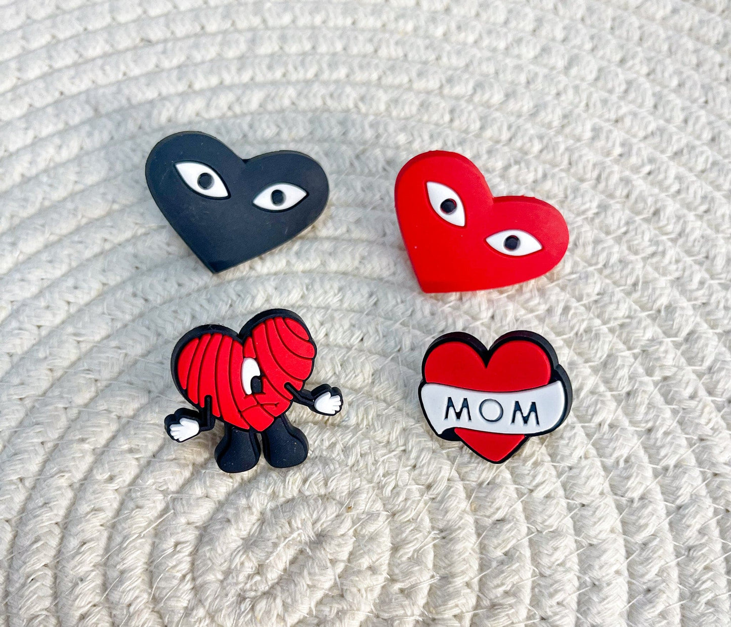 Benito Heart , mom heart , love heart Straw Toppers