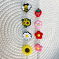 Flower, Bees,  Strawberrie Straw Toppers