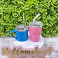 Mini MUG Tumbler 2 oz stainless Steel Shot Glass with Lid / Straw Sublimation / Bachelorette / Gift Idea/ Bachelor Party Favor