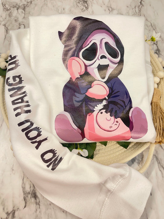 Pink Baby Ghosty, Ghost Halloween spooky crewneck, sweater, sweatshirt