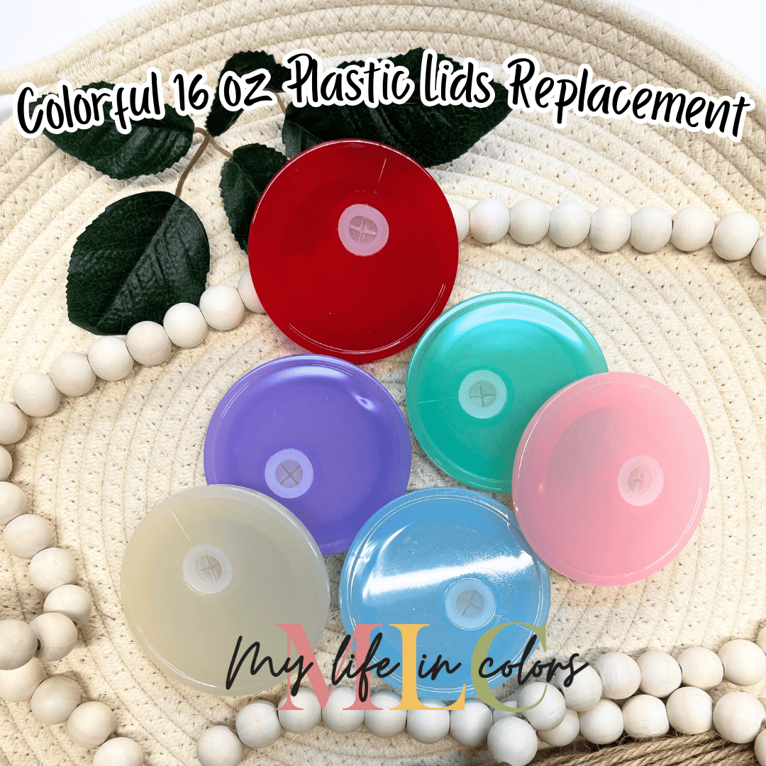 Colorful Plastic Lids For Beer Glass can Tumblers, Clear Glass cup Tumbler Lids, Frosted glass. plastic lids replacement lid 16oz 20oz 12oz