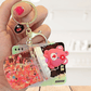 Bubble Tea Key Ring, Boba Milk Keychain Accessory Key Charm Tea Cup Design Tapioca Ball Drink Design Shaker Beverage cup care bear