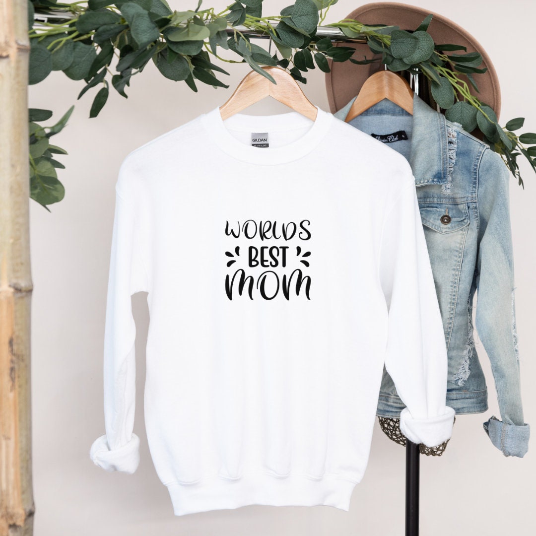 Mom/ mother worlds best mom custom, customized crewneck/ sweatshirt personalized Gildan